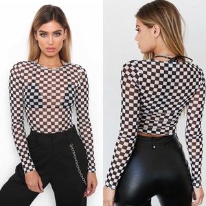 I.AM.GIA Nightrider checkered crop